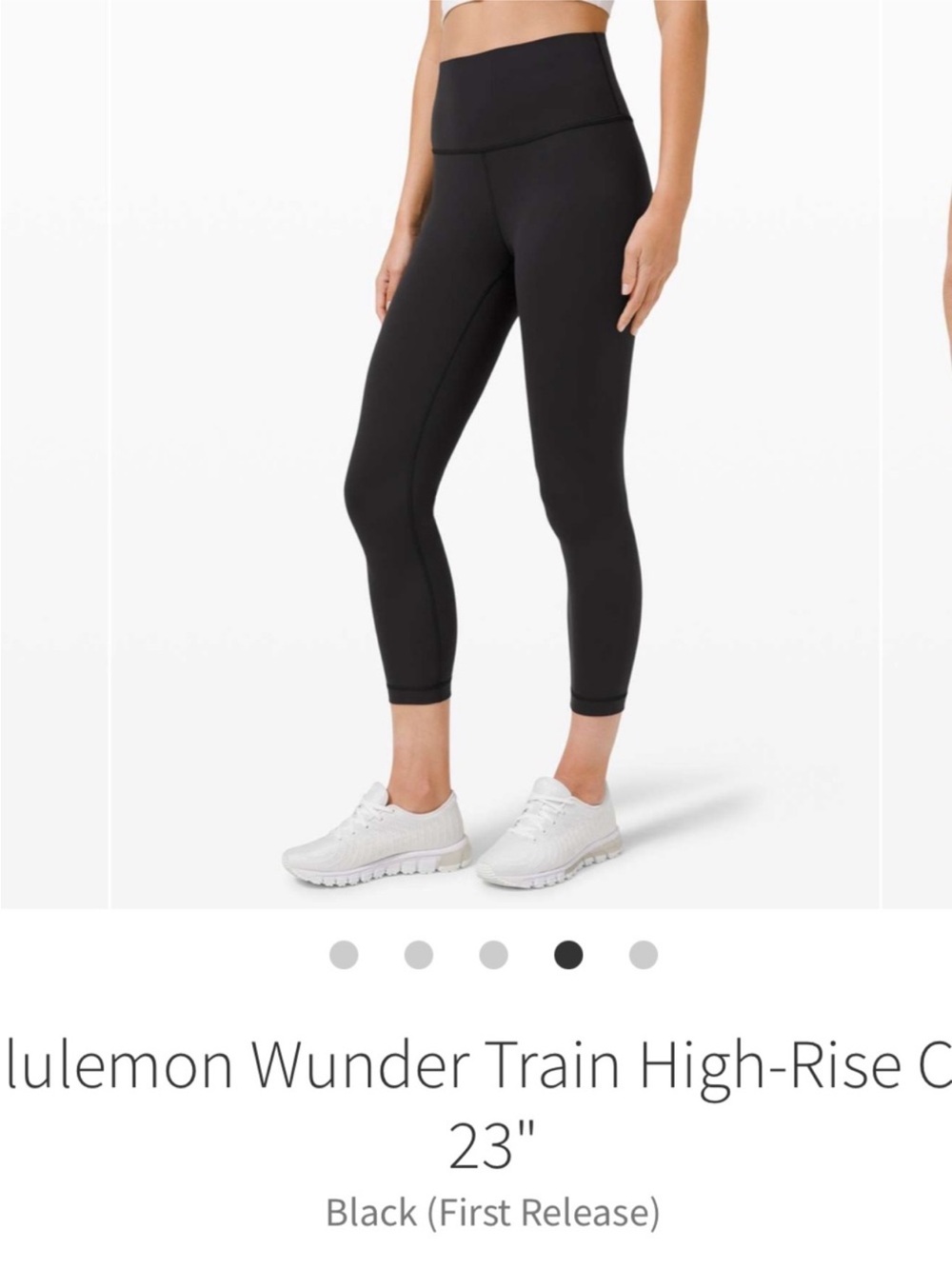 Lululemon Wunder Train High Rise Tights 23" Black Sz 4